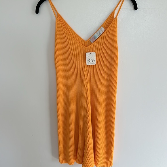 NWT Free People FP Beach Yellow Nola Sweater Romper - Picture 4 of 9